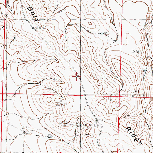 Topographic Map of Doty Ridge, SD