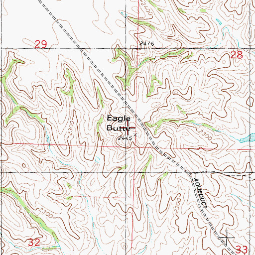 Topographic Map of Eagle Butte, SD