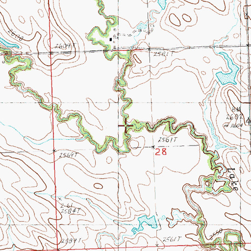 Topographic Map of Elm Creek, SD
