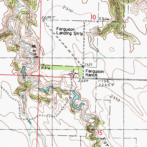 Topographic Map of Ferguson Ranch, SD