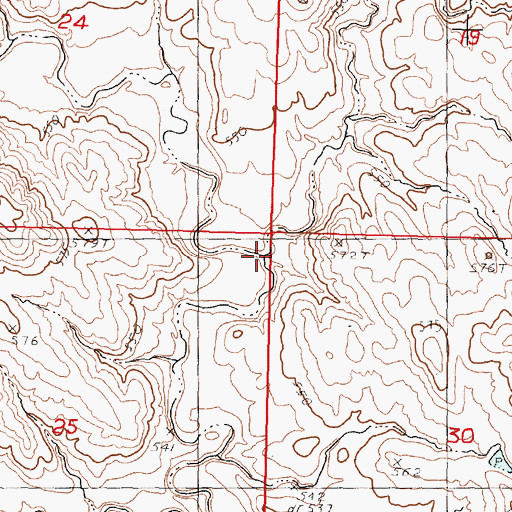 Topographic Map of Frozen Man Creek, SD