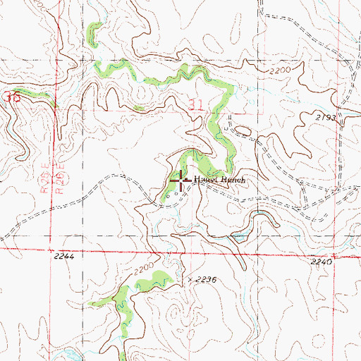 Topographic Map of Hagel Ranch, SD