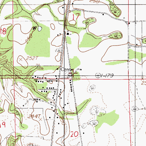 Topographic Map of Shady Grove Church, AL
