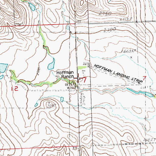 Topographic Map of Hoffman Ranch, SD