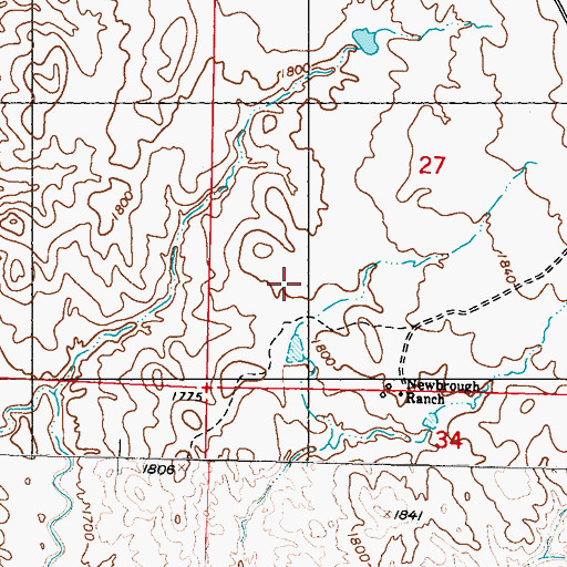 Topographic Map of Hosupa Creek, SD