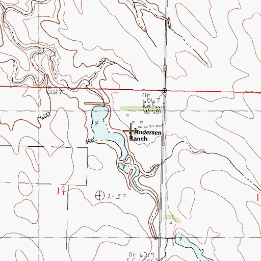 Topographic Map of J Anderson Ranch, SD