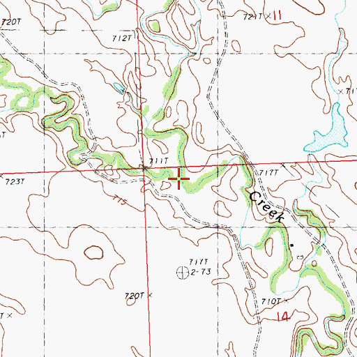 Topographic Map of Johnny Creek, SD