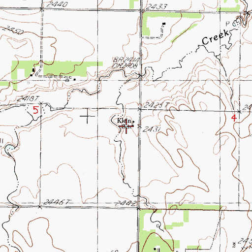 Topographic Map of Klein Elementary School, SD