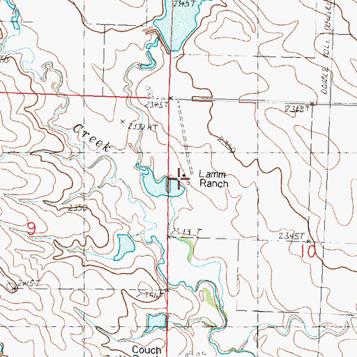 Topographic Map of Lamm Ranch, SD