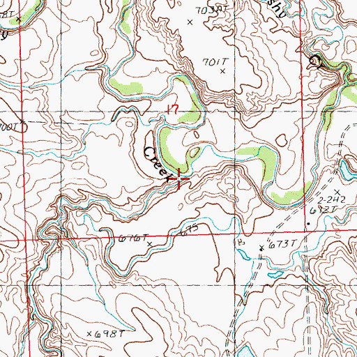 Topographic Map of Lemmon Creek, SD