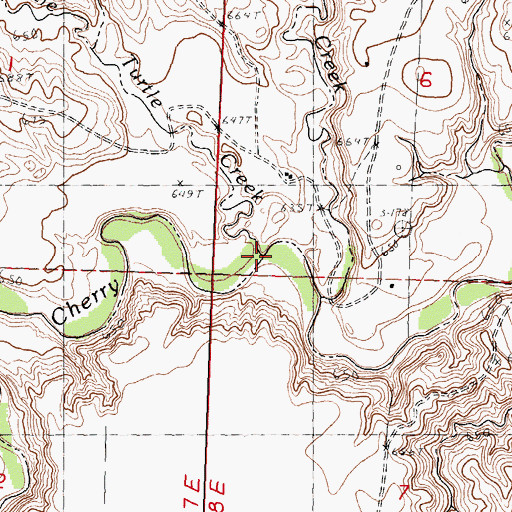 Topographic Map of Little Turtle Creek, SD