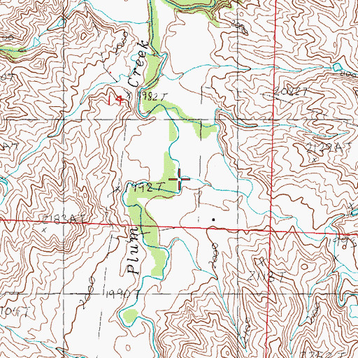 Topographic Map of Long Branch, SD