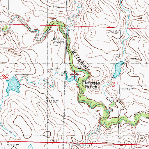 Topographic Map of Massey Ranch, SD