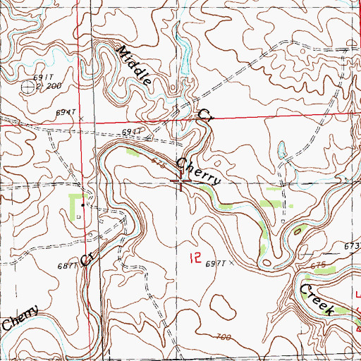 Topographic Map of Middle Creek, SD