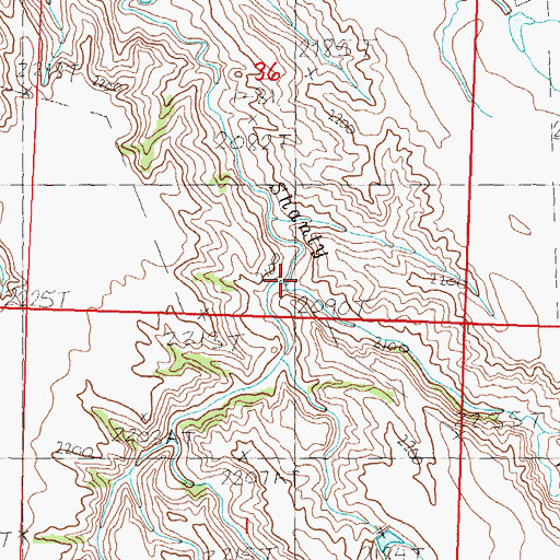 Topographic Map of Middle Draw, SD