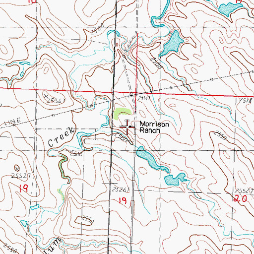 Topographic Map of Morrison Ranch, SD