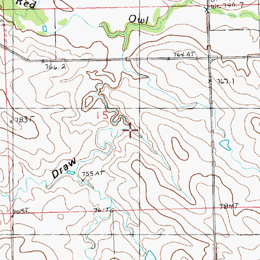 Topographic Map of Murray Draw, SD