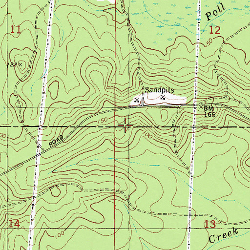 Topographic Map of Shady Grove School, AL