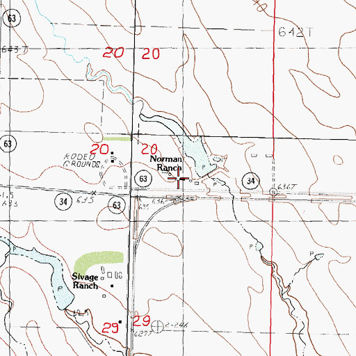 Topographic Map of Norman Ranch, SD