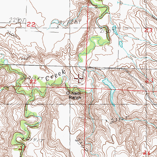 Topographic Map of O Neill Ranch, SD