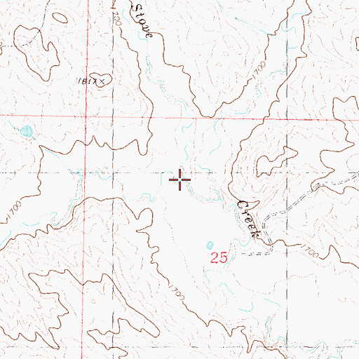Topographic Map of Parkers Creek, SD