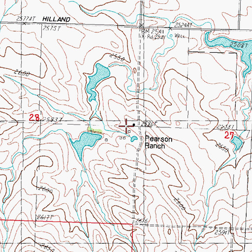 Topographic Map of Pearson Ranch, SD