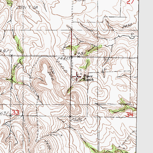 Topographic Map of Piper Ranch, SD