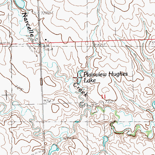 Topographic Map of Plainview Hughes Lake, SD