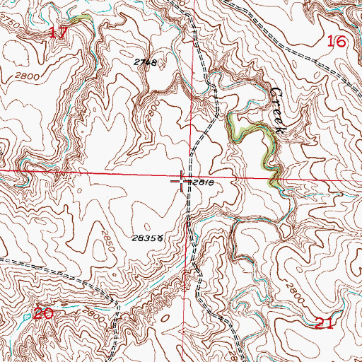 Topographic Map of Potato Creek School, SD