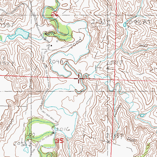 Topographic Map of Shanty Creek, SD