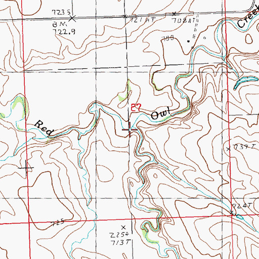 Topographic Map of Rose Creek, SD
