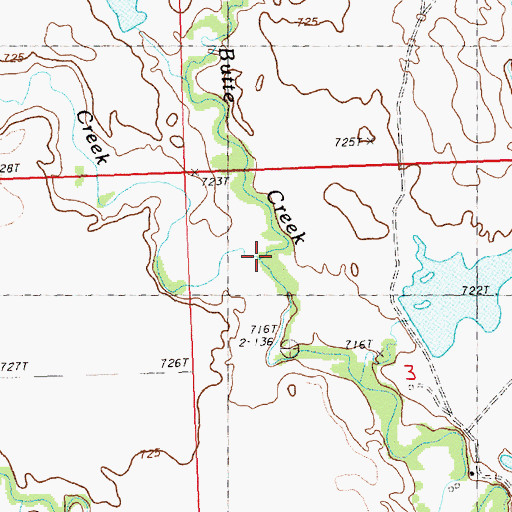 Topographic Map of Stony Butte Creek, SD