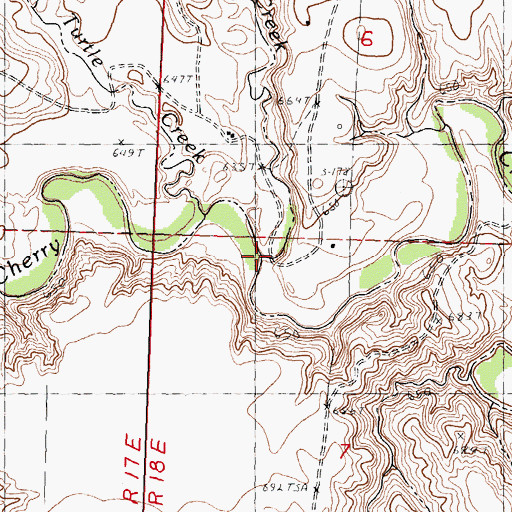 Topographic Map of Turtle Creek, SD