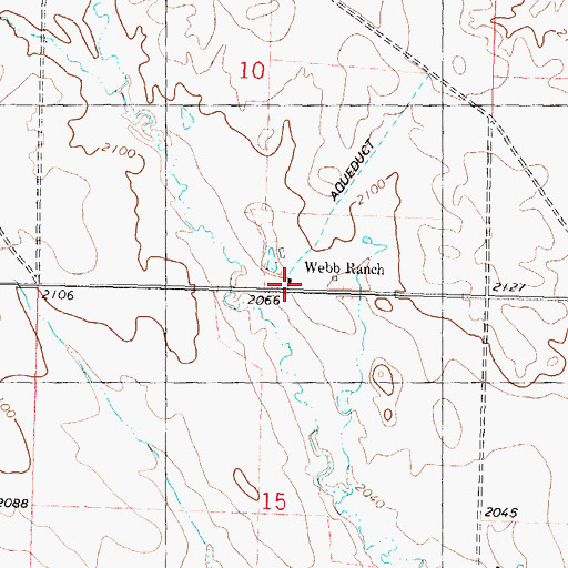 Topographic Map of Webb Ranch, SD