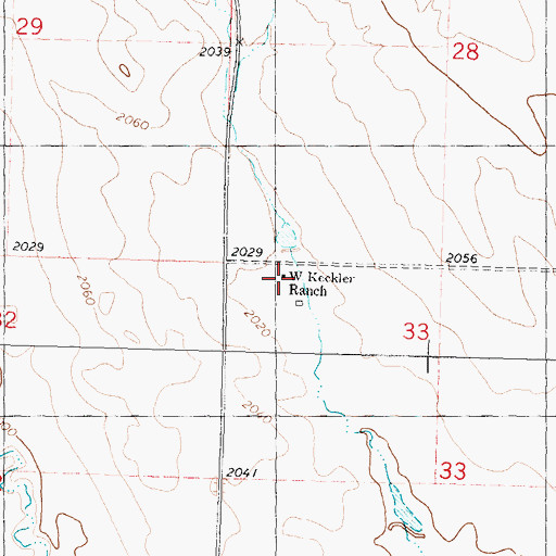 Topographic Map of W Keckler Ranch, SD