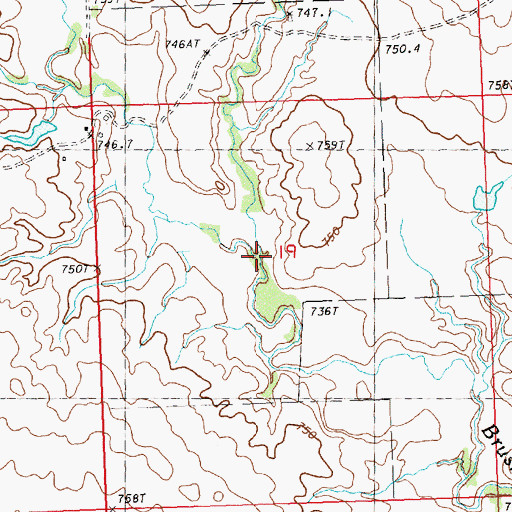 Topographic Map of Wolf Creek, SD