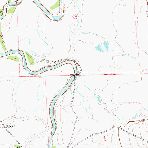 Topographic Map of Thompson Creek, MT