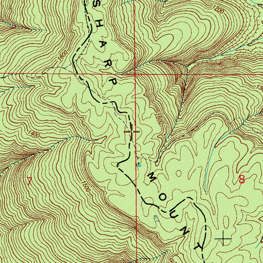 Topographic Map of Sharp Mountain, AL