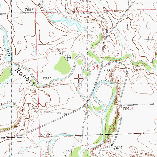 Topographic Map of Pickles Creek, SD