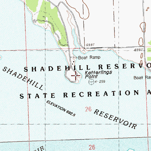 Topographic Map of Ketterlings Point, SD