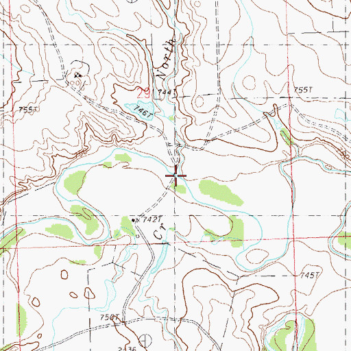 Topographic Map of North Reinoehl Creek, SD