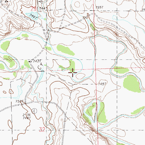 Topographic Map of South Reinoehl Creek, SD