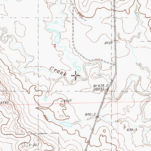 Topographic Map of Duck Creek, SD