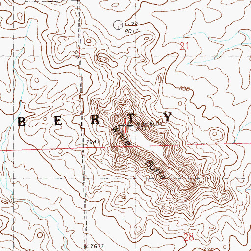 Topographic Map of White Butte, SD