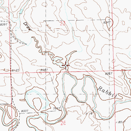 Topographic Map of Mallory Draw, SD