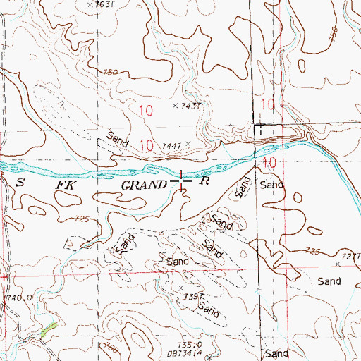 Topographic Map of Timber Draw Creek, SD