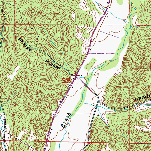 Topographic Map of Sharps Hollow, AL