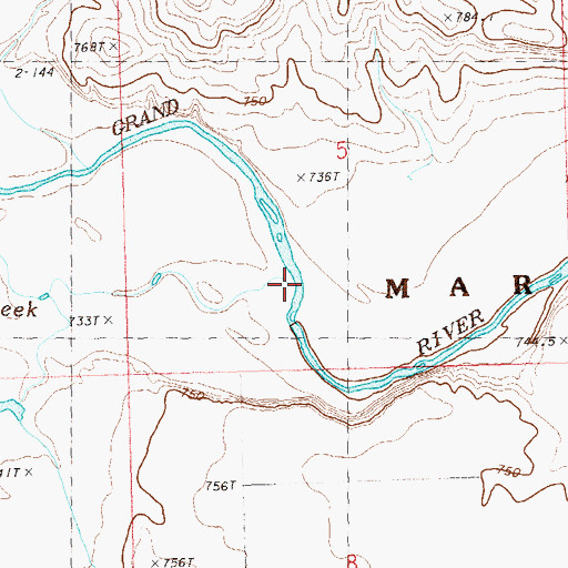 Topographic Map of Defanball Creek, SD