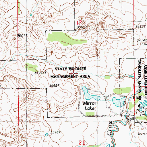 Topographic Map of State Wildlife Management Area, SD