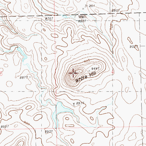 Topographic Map of White Hill, SD